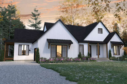 Modern Farmhouse House Plan #034-01284 Elevation Photo