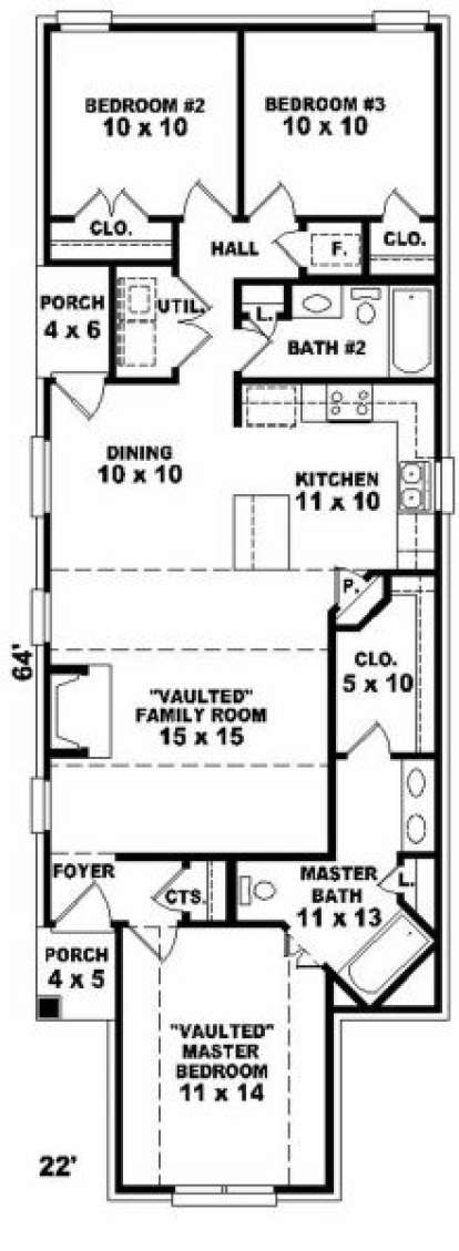 Floorplan for House Plan #053-00259