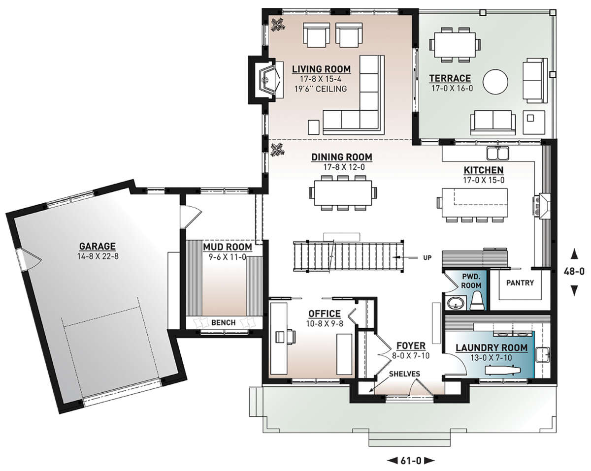 Main Floor for House Plan #034-01286