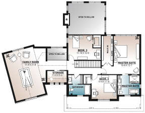 Second Floor for House Plan #034-01286