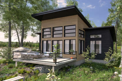 Contemporary House Plan #034-01287 Elevation Photo