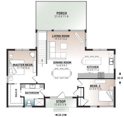 Main Floor for House Plan #034-01287