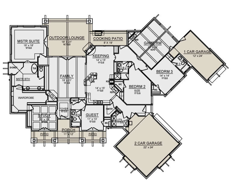 House Plan House Plan #25263 Drawing 1