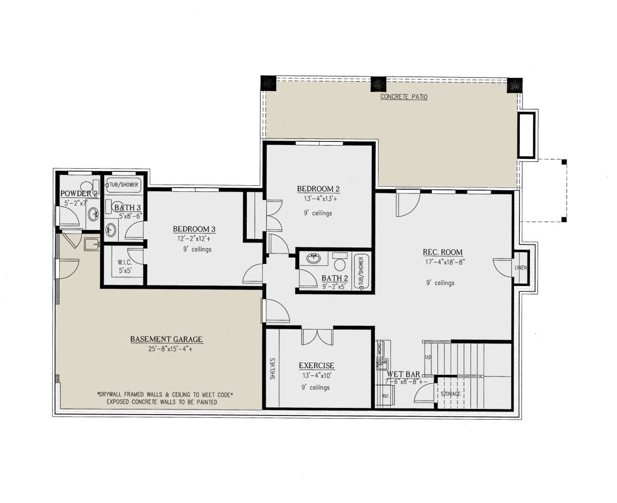 Basement for House Plan #286-00113