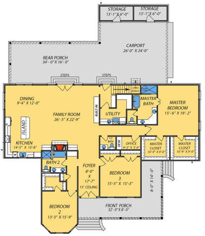 Main Floor for House Plan #9279-00036