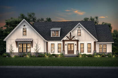 Modern Farmhouse House Plan #041-00243 Elevation Photo