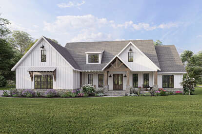 Modern Farmhouse House Plan #041-00243 Elevation Photo