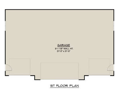 Garage Floor for House Plan #5032-00075