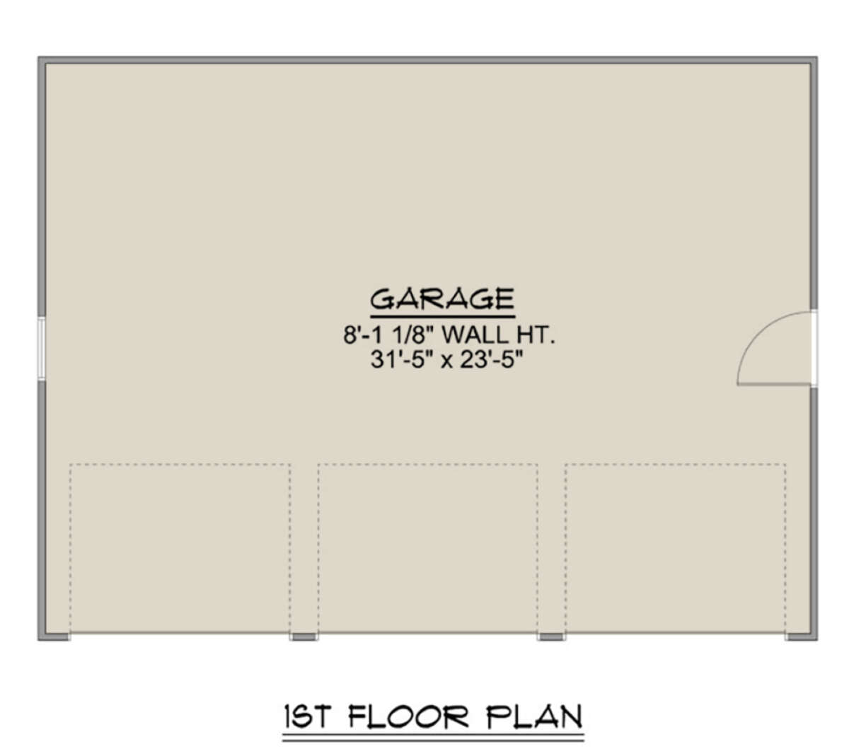 Garage Floor for House Plan #5032-00076