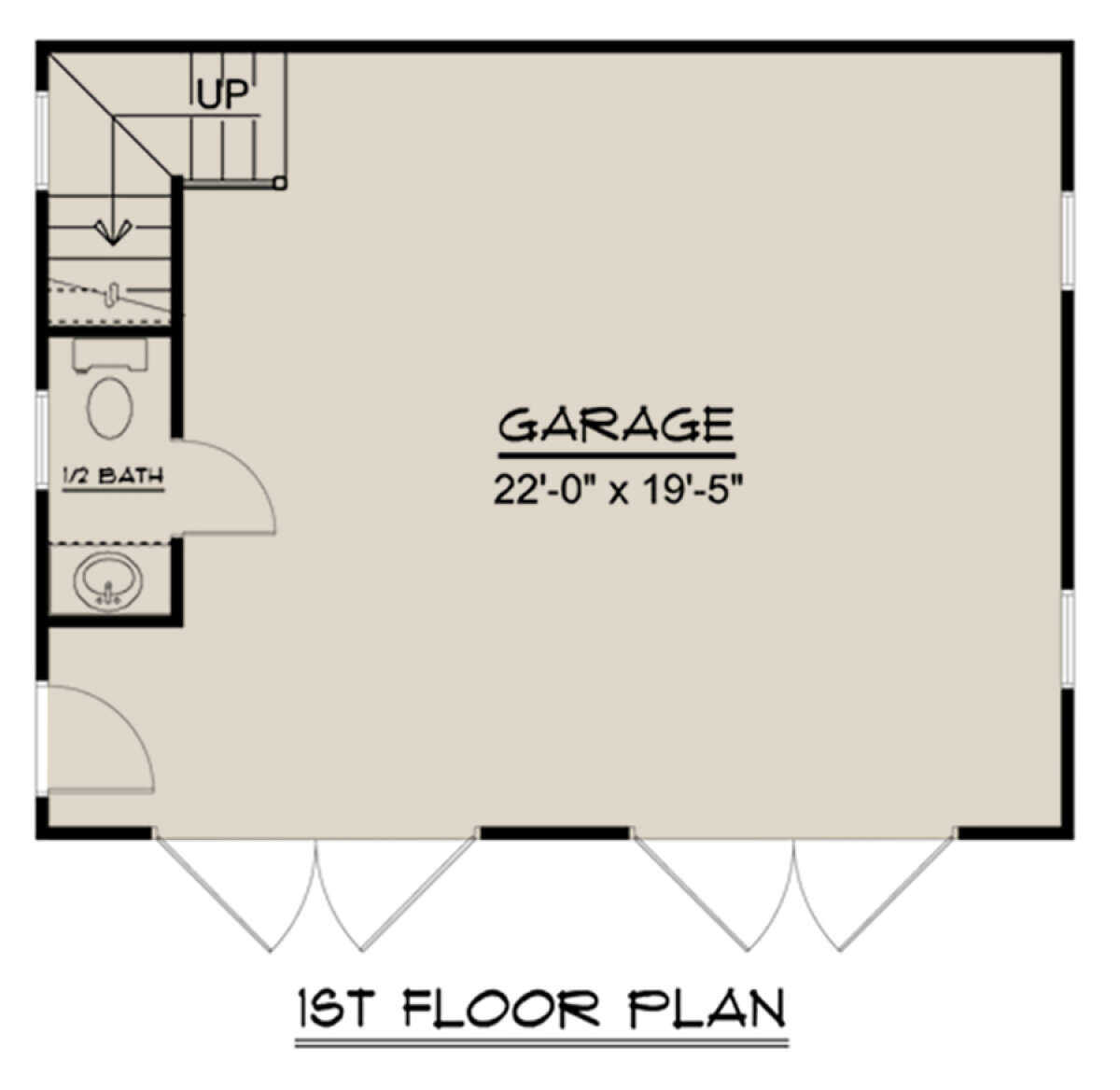 Garage Floor for House Plan #5032-00077