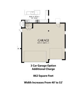 3 Car Garage Option for House Plan #2559-00918