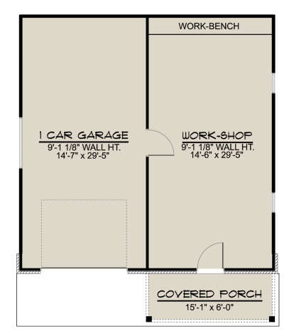 Garage Floor for House Plan #5032-00088