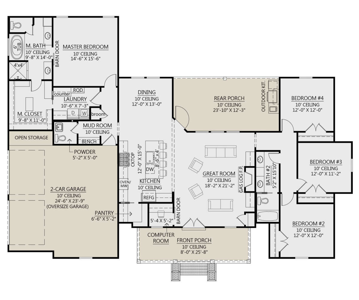 Modern Farmhouse Plan: 2,234 Square Feet, 4 Bedrooms, 2.5 Modern Farmhouse Plan: 2,234 Square Feet, 4 Bedrooms, 2.5