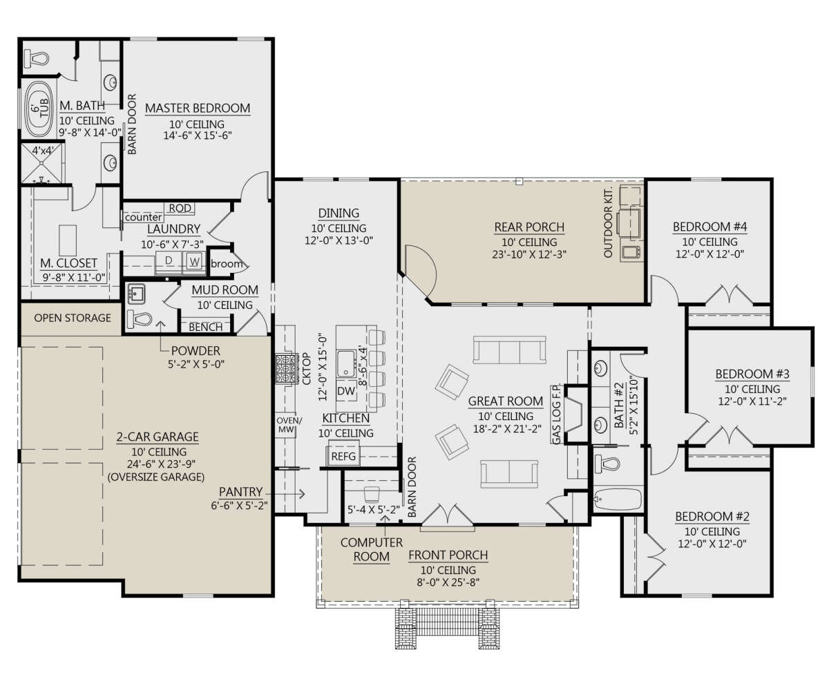Main Floor for House Plan #4534-00053