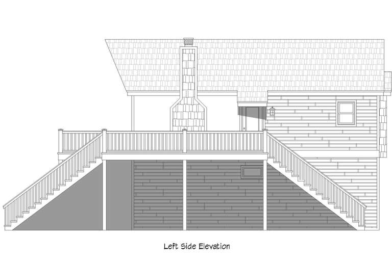 Narrow Lot House Plan #940-00323 Elevation Photo