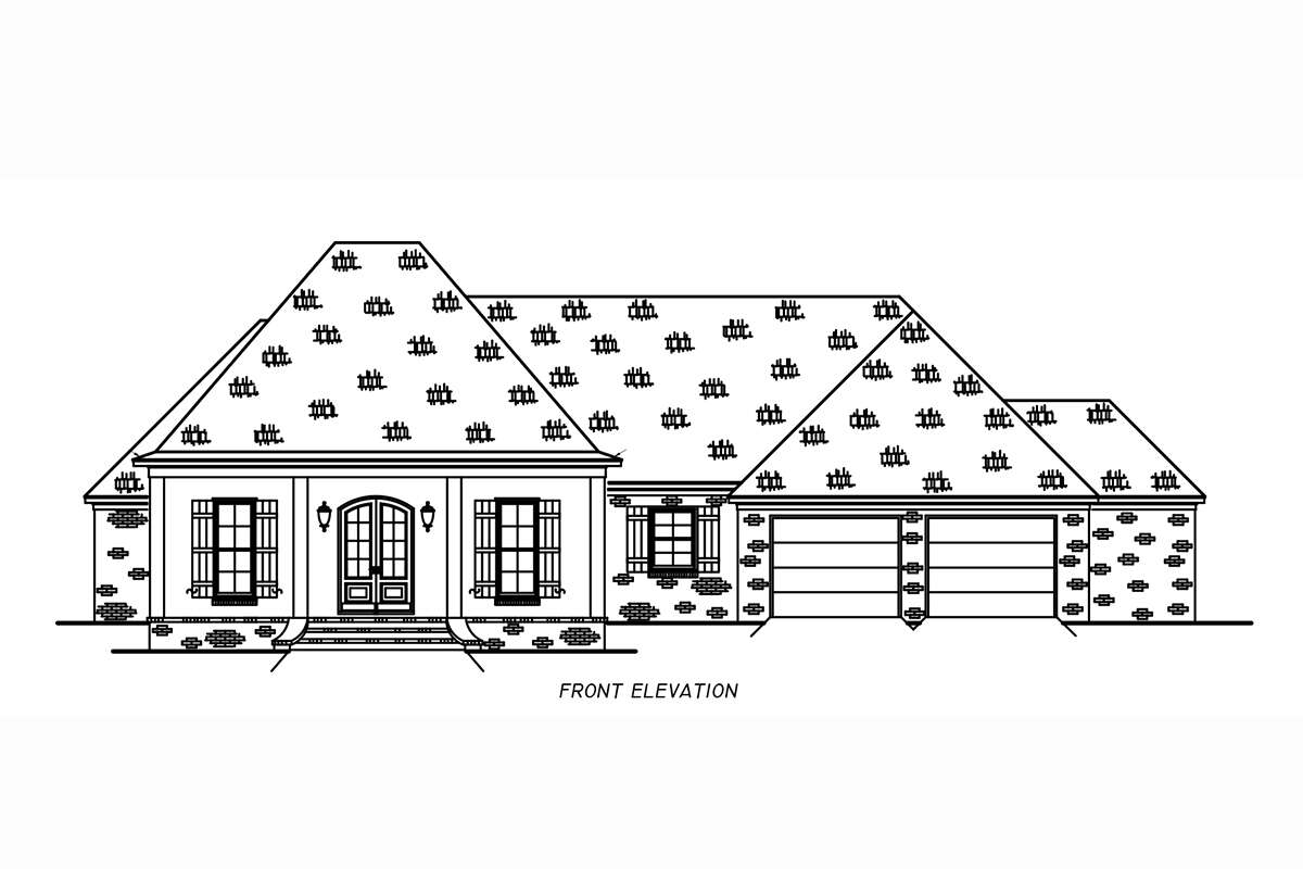 French Country House Plan #9279-00038 Elevation Photo