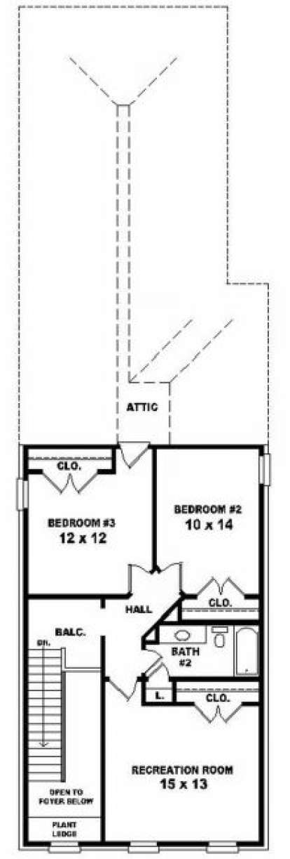 Second Floor for House Plan #053-00265