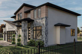 Modern House Plan #963-00495 Elevation Photo