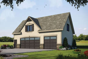French Country House Plan #402-01687 Elevation Photo