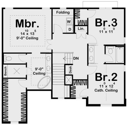 Second Floor for House Plan #963-00496