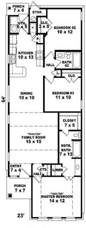 Floorplan for House Plan #053-00266