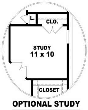 Optional Study for House Plan #053-00266
