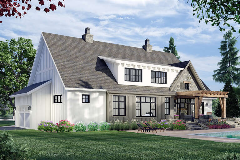 Modern Farmhouse House Plan #098-00327 Elevation Photo