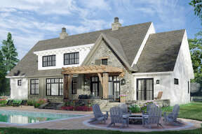 Modern Farmhouse House Plan #098-00327 Elevation Photo