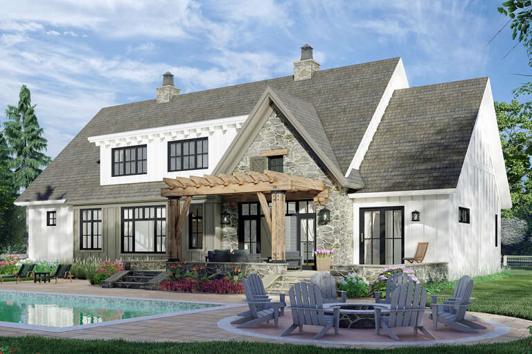 Modern Farmhouse House Plan #098-00327 Elevation Photo