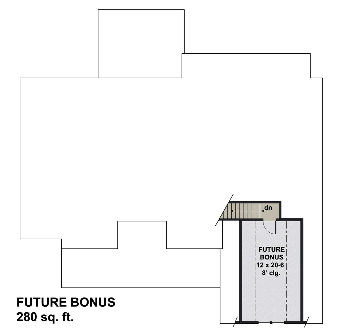 Bonus Room for House Plan #098-00328