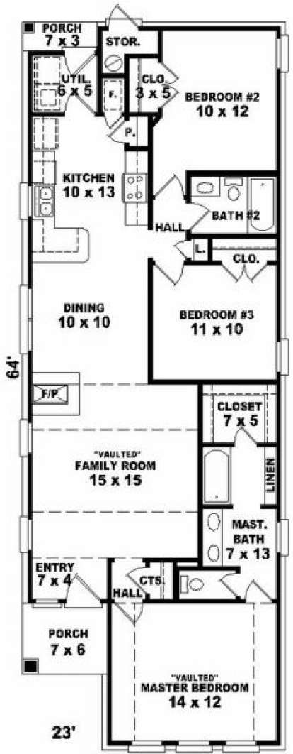 Floorplan for House Plan #053-00267