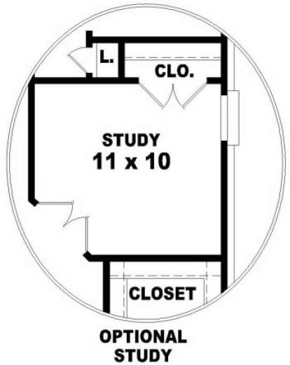 Optional Study for House Plan #053-00267