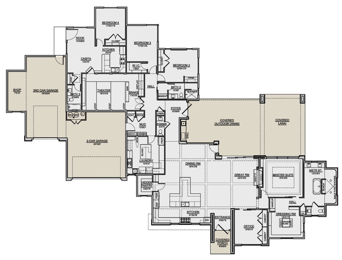 Main Floor for House Plan #7306-00023