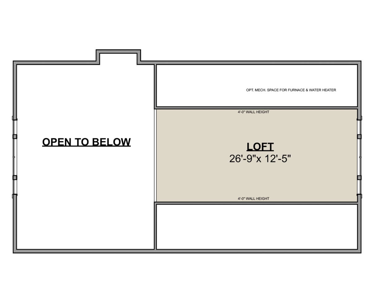 Modern Farmhouse Plan: 1,200 Square Feet, 2 Bedrooms, 2 Bathrooms -  1462-00032