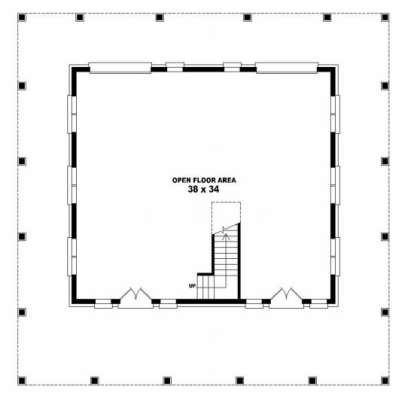 Unfinished Basement for House Plan #053-00268