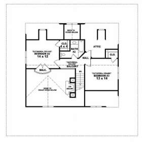 Second Floor for House Plan #053-00268
