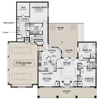 Main Floor for House Plan #048-00278