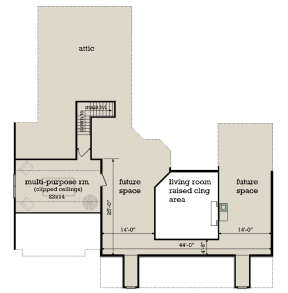 Future Second Floor for House Plan #048-00278