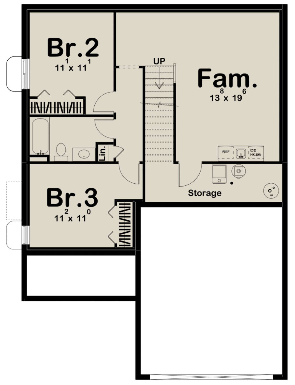 Basement for House Plan #963-00502