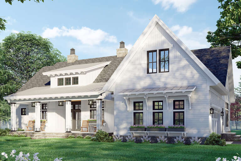 Modern Farmhouse House Plan #098-00330 Elevation Photo