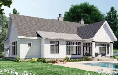 Modern Farmhouse House Plan #098-00330 Elevation Photo