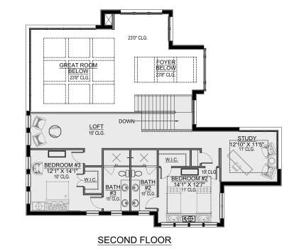 Second Floor for House Plan #5565-00024