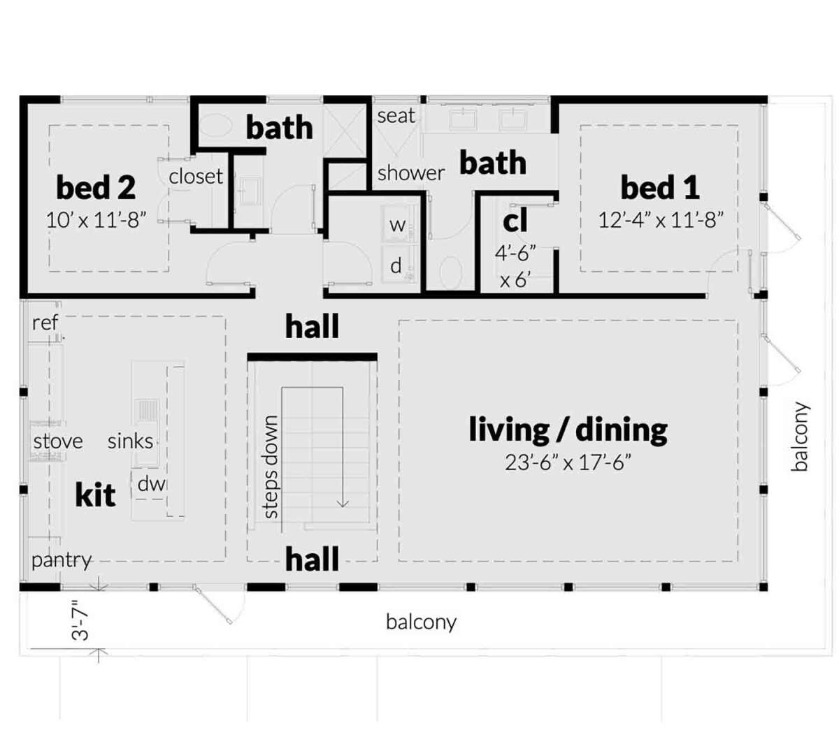 Second Floor for House Plan #028-00165