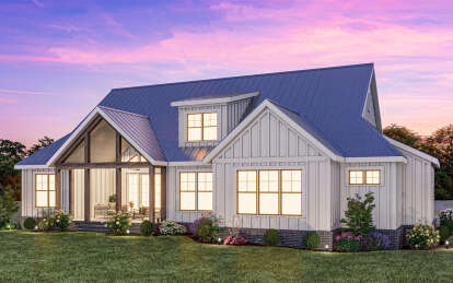 Modern Farmhouse House Plan #009-00302 Elevation Photo