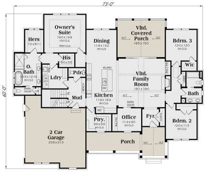 Main Floor for House Plan #009-00302