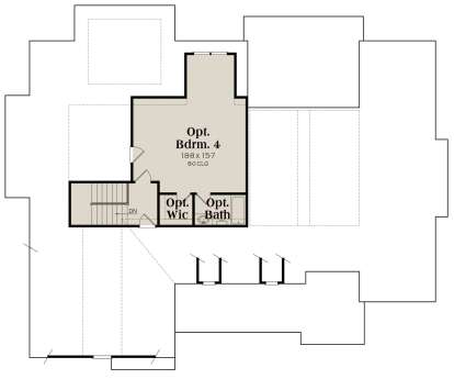 Optional Second Floor for House Plan #009-00302
