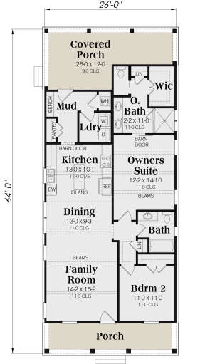 Main Floor for House Plan #009-00303