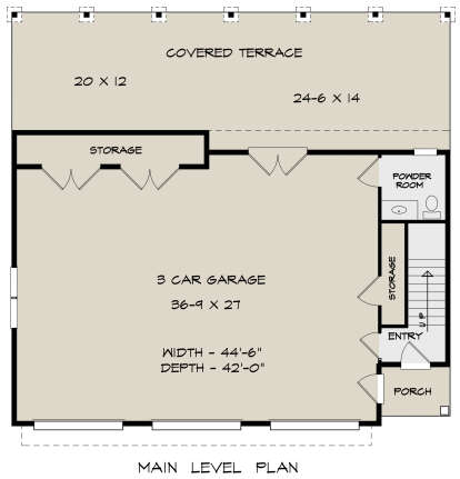 Garage Floor for House Plan #6082-00187