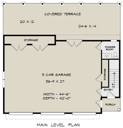 Garage Floor for House Plan #6082-00187