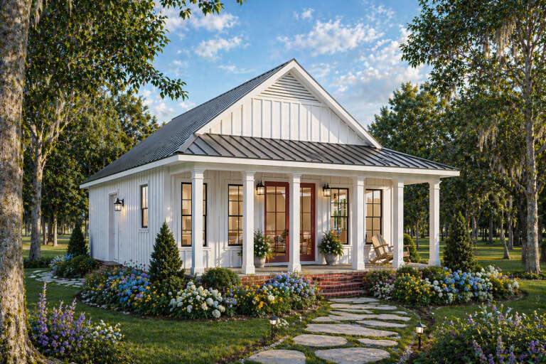 House Plan House Plan #25365 Angled Front Elevation